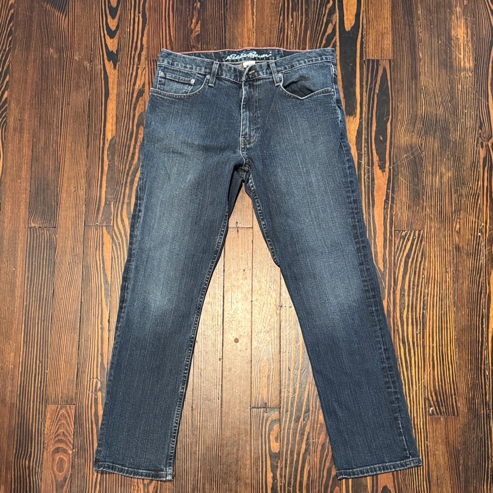 Eddie Bauer Dark Blue Straight Slim Fit Jeans
